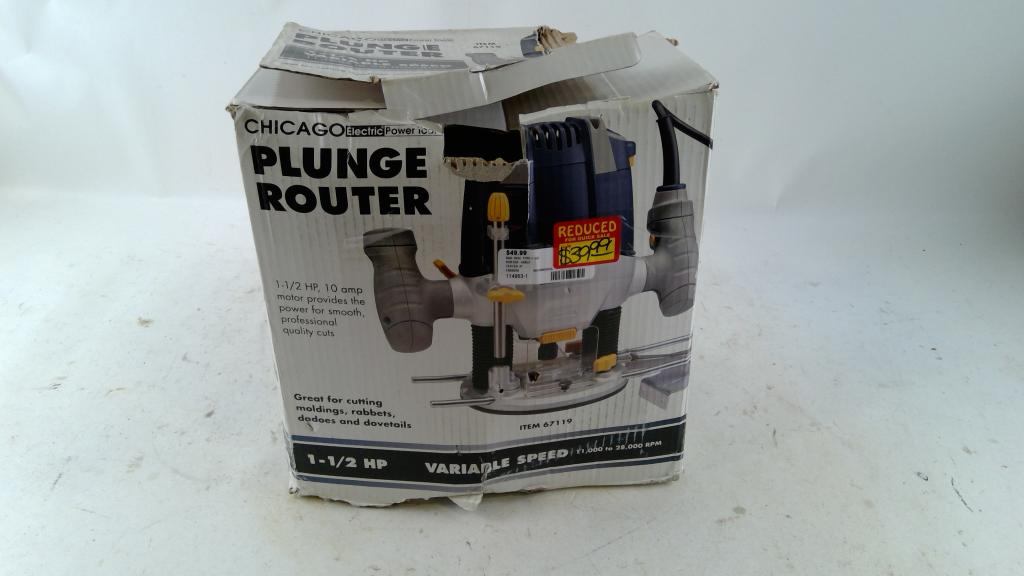 Chicago Electric Power Tool Plunge Router