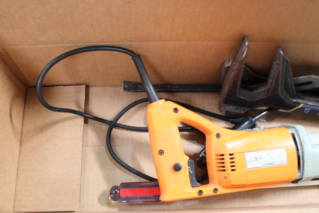 Chicago Electric Reciprocating Saw, Irwin Pry Bar Utility Bar & More 5 Pieces