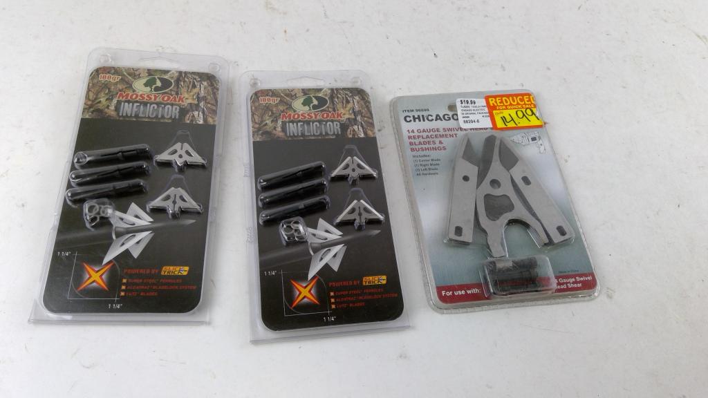 Chicago Electric Swivel Head Shear Blades And More 3 Pieces