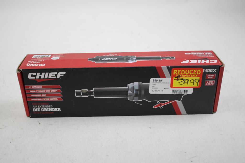 Chief Air Extended Die Grinder With 4" Extension