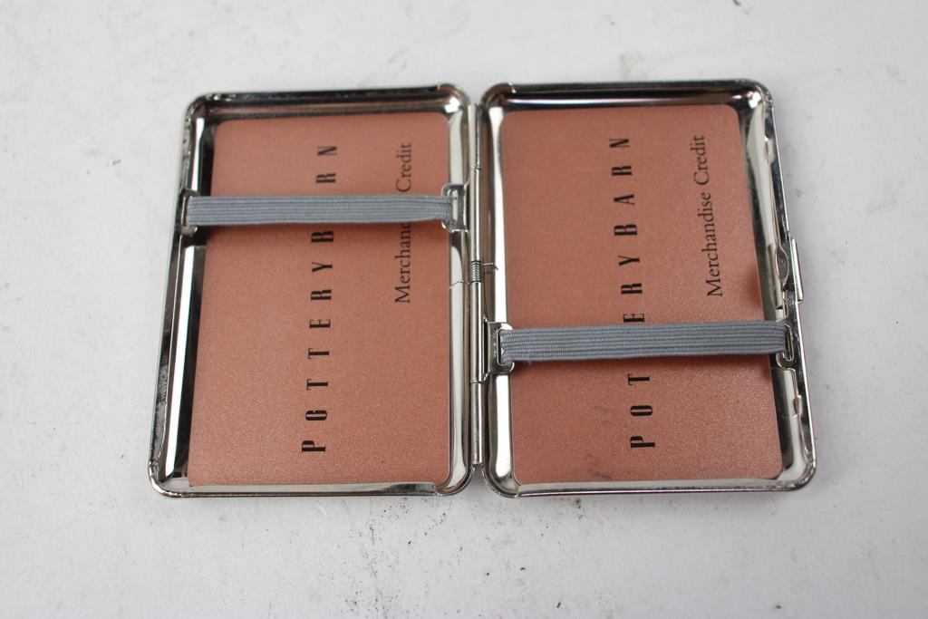 Chipotle Gift Cards, And Pottery Barn Gift Cards, 6 Pieces With Card Case