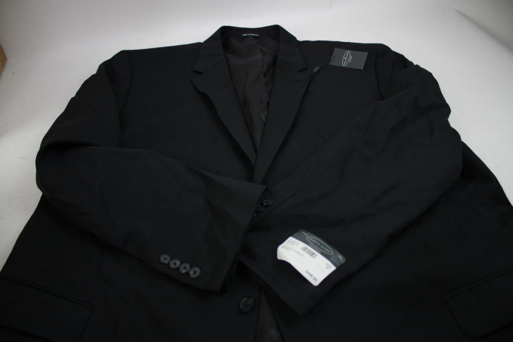 Classic Suit Jacket, 2-Button, Side-Vented, Executive Fit, Size 52L