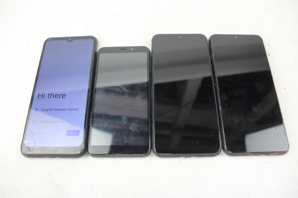 Cloud Cell Phone Lot, 4 Pieces, Sold For Parts