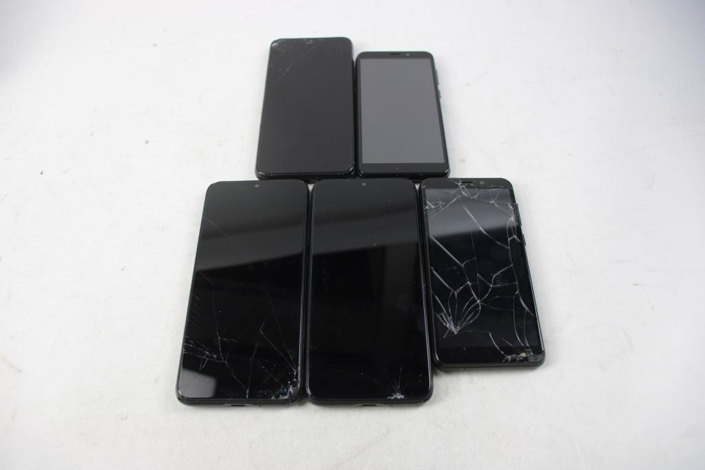 Cloud Mobile Cell Phone Lot, 5 Pieces, Sold For Parts