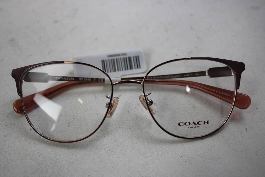 Coach Cat Eye Rose Gold & Light Eggplant Framed Eyeglasses