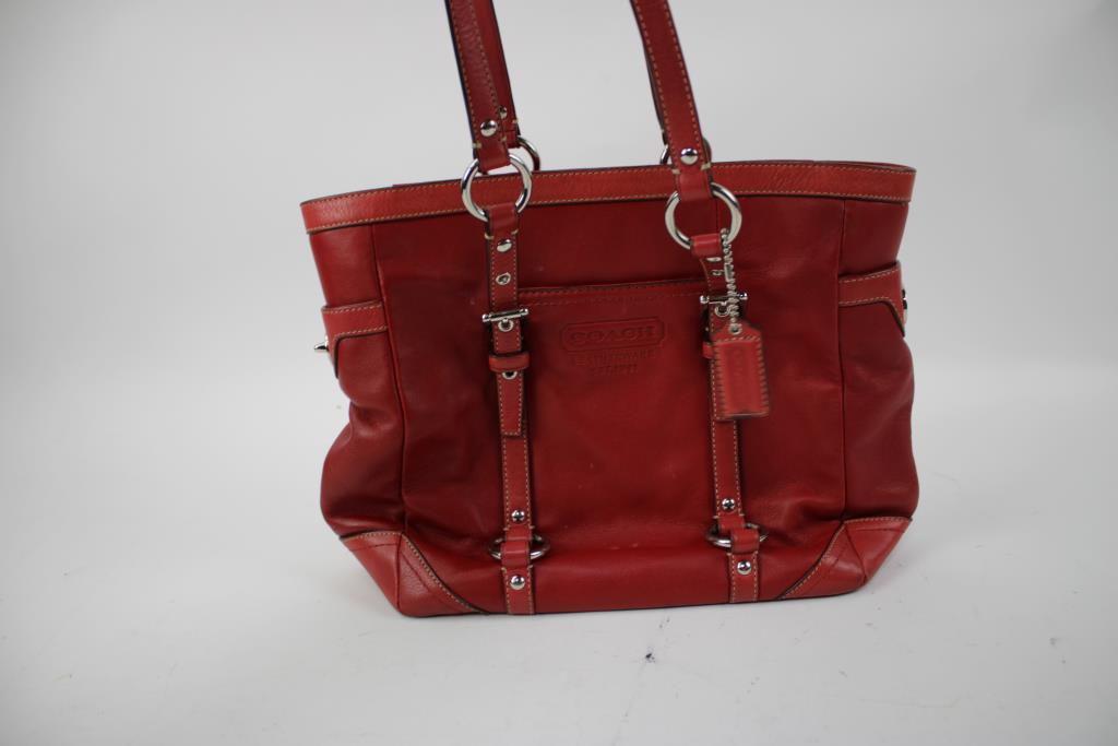 Coach Deep Red Gallery Tote