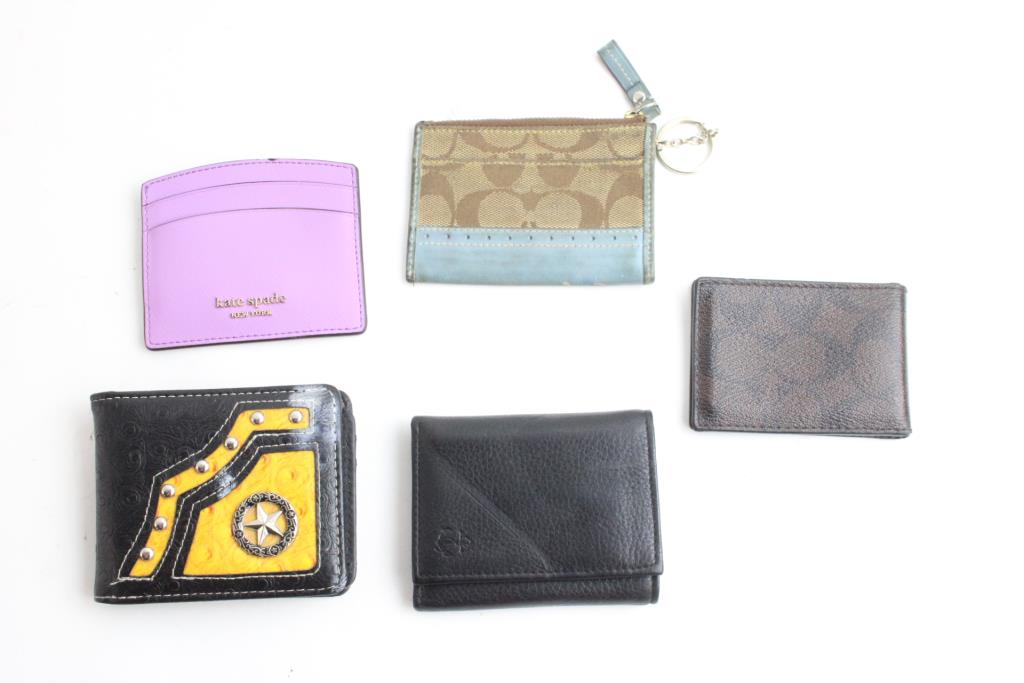 Coach, Kate Spade & More Wallets, 5 Pieces Property Room