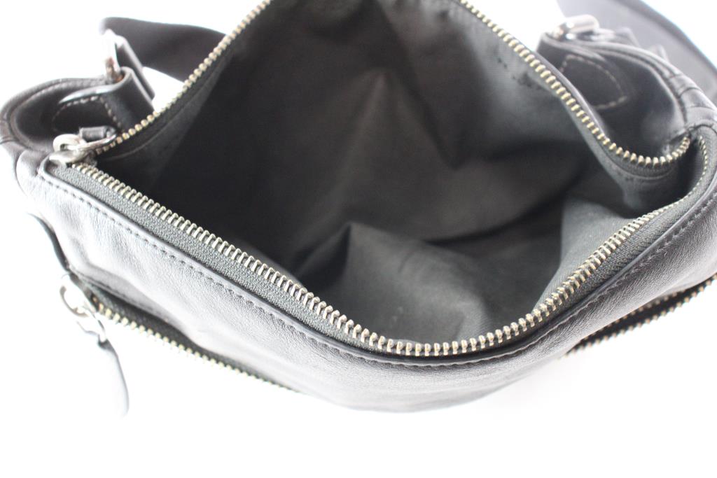 Coach Men's Leather Waist Bag C2291, Black Property Room