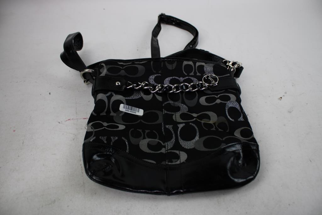 Coach Optic Metallic Signature Chain Crossbody Purse