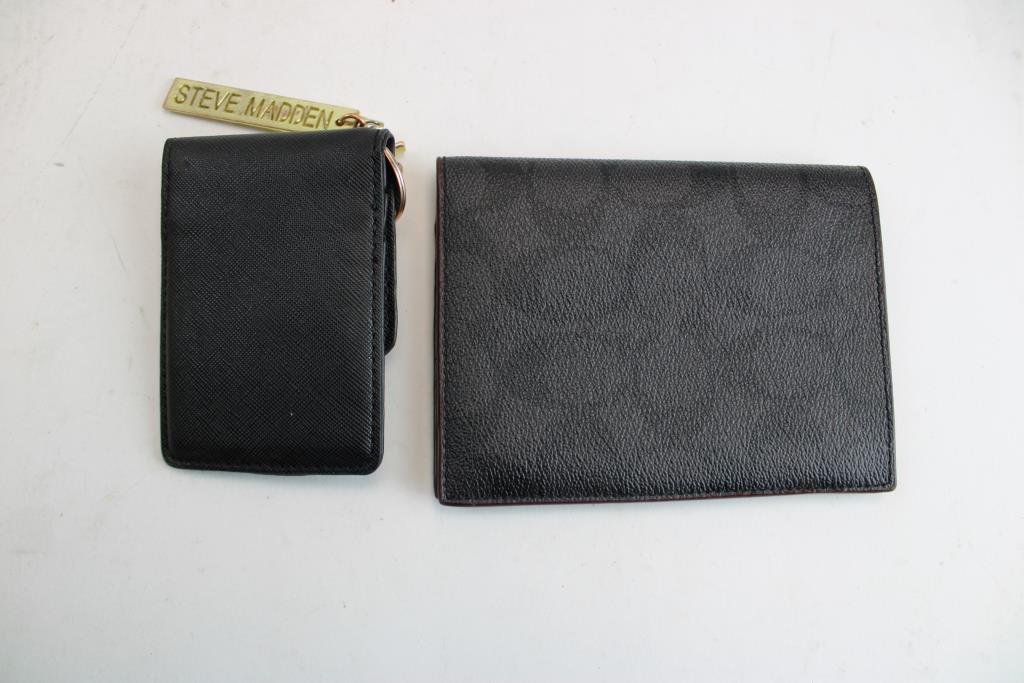 Coach Passport Wallet & Steve Madden Card Holder Keychain; 2 Pieces