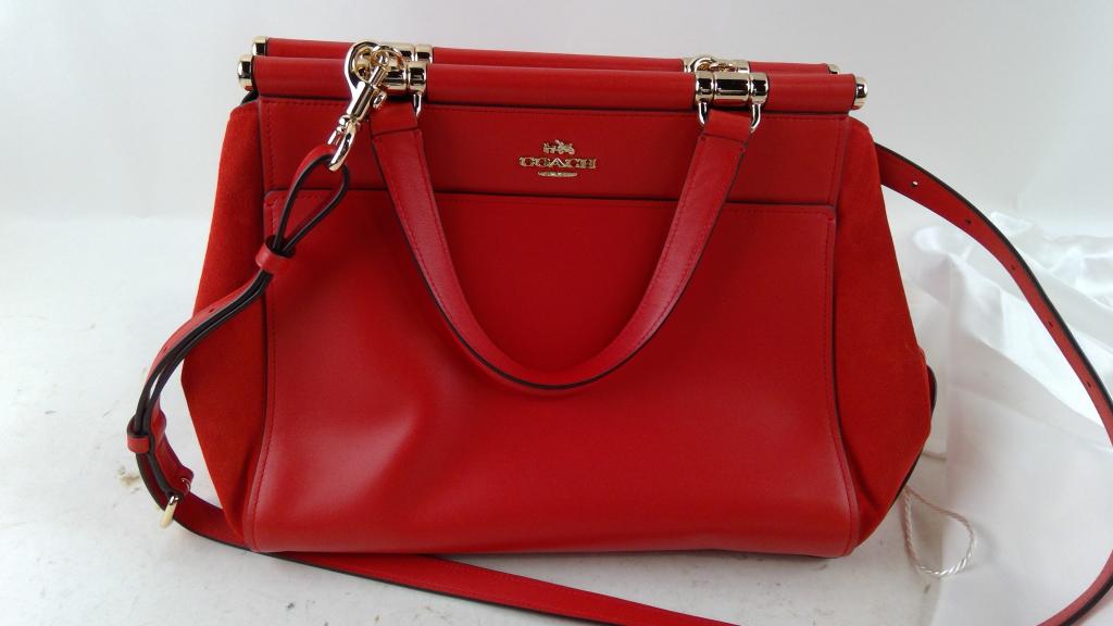 Coach Red Leather Handbag