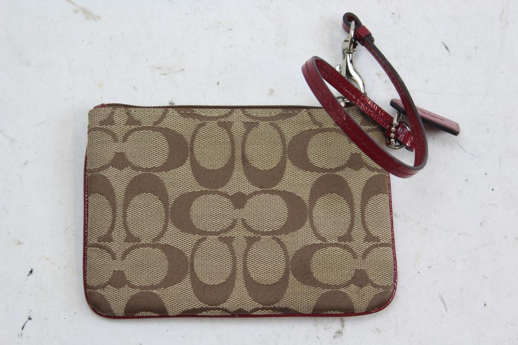 Coach Signature Canvas Wristlet Property Room