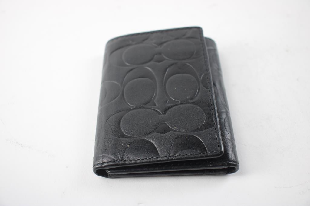 Coach Trifold Wallet, Black Property Room
