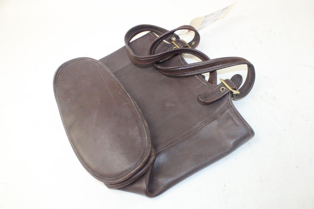 Coach Vintage Brown Leather Shoulder Bag Property Room