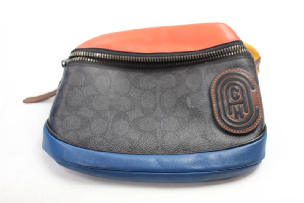 Coach Waist Bag, Red/Blue/Black