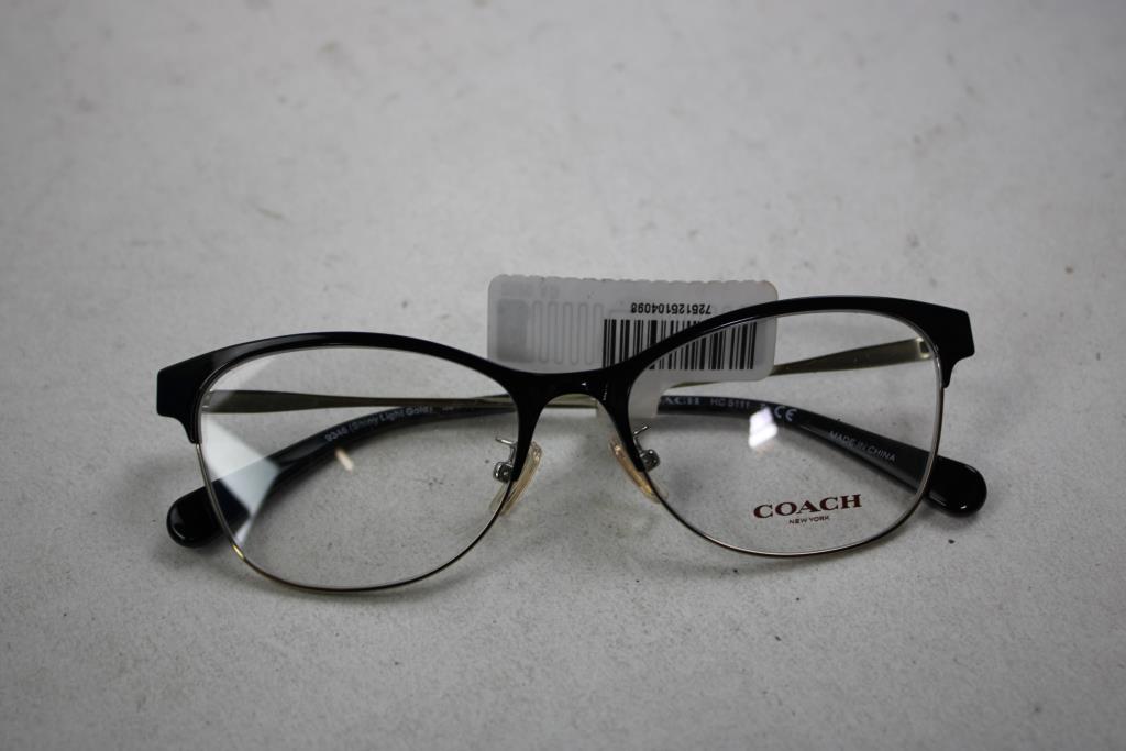 Coach Women's Black & Ligh Gold Framed Eyeglasses