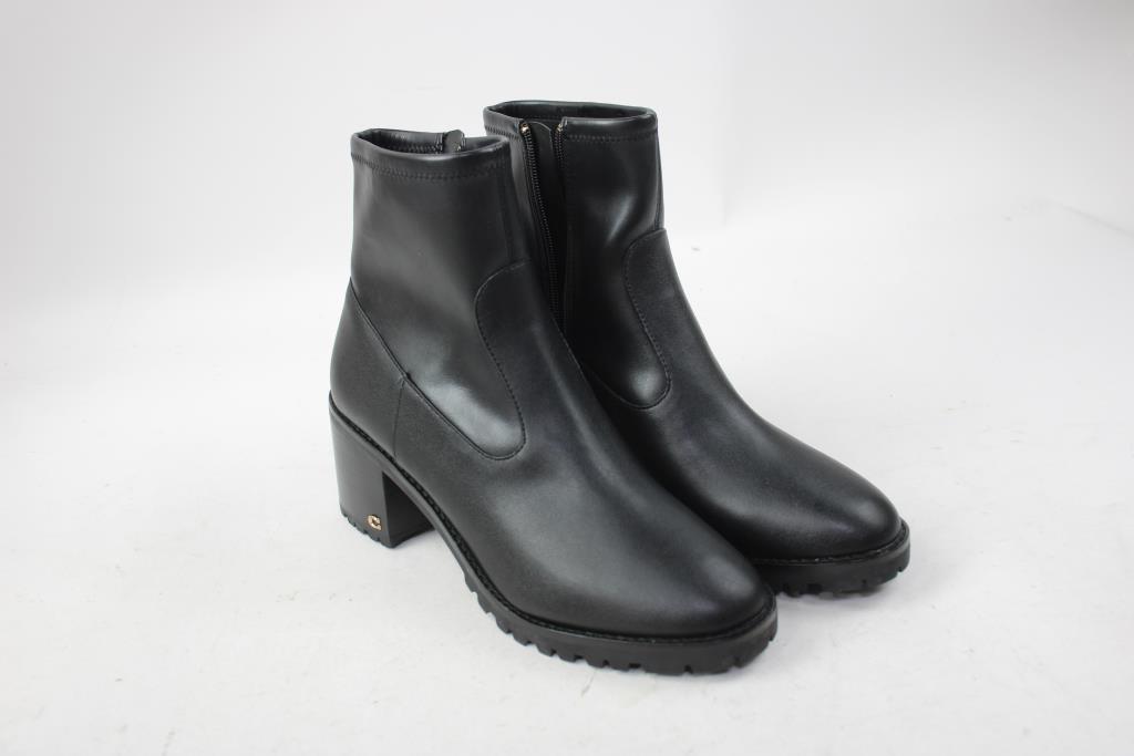 Coach Women's Size 10M Leather Bootie, Black