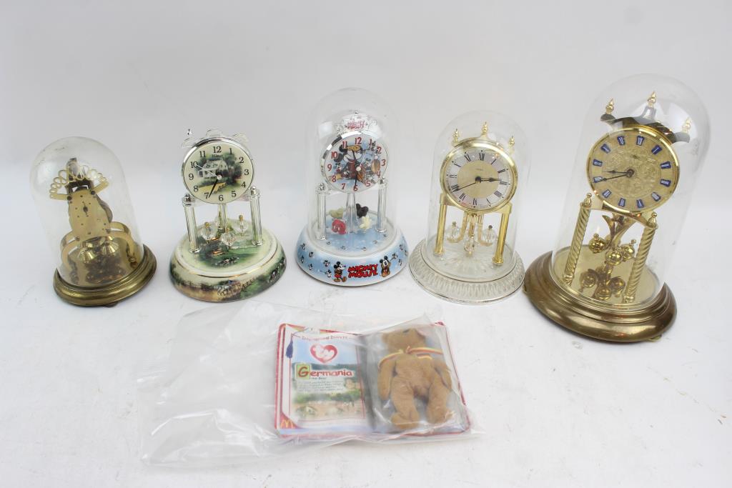 Collectible Analog Countertop Clocks; 5 Items Property Room