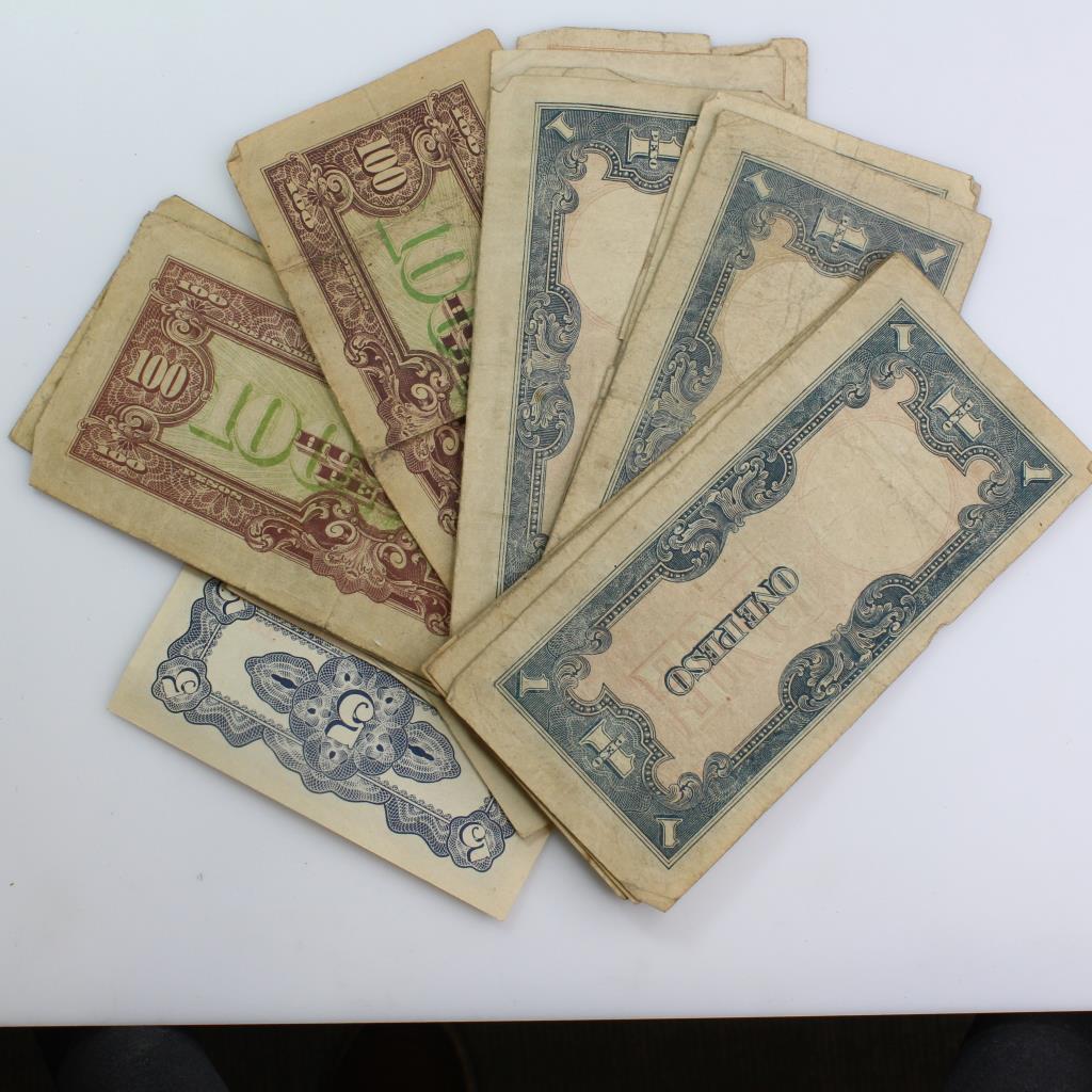 Collectible Japanese Governmentissued Pesos, 30+ Pieces Property Room