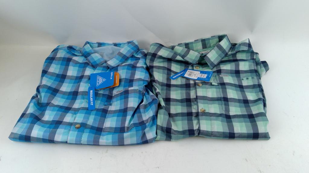 Columbia Button Up Shirt Size L 2 Pieces