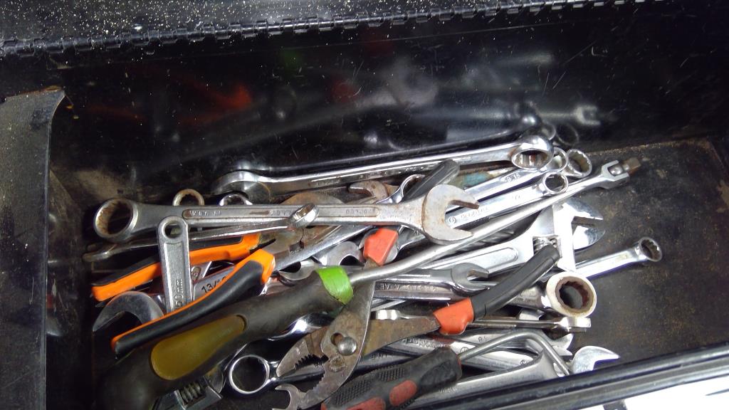 Combination Wrenches, Pliers, Pry Bar, And More In Kobalt Tool Box