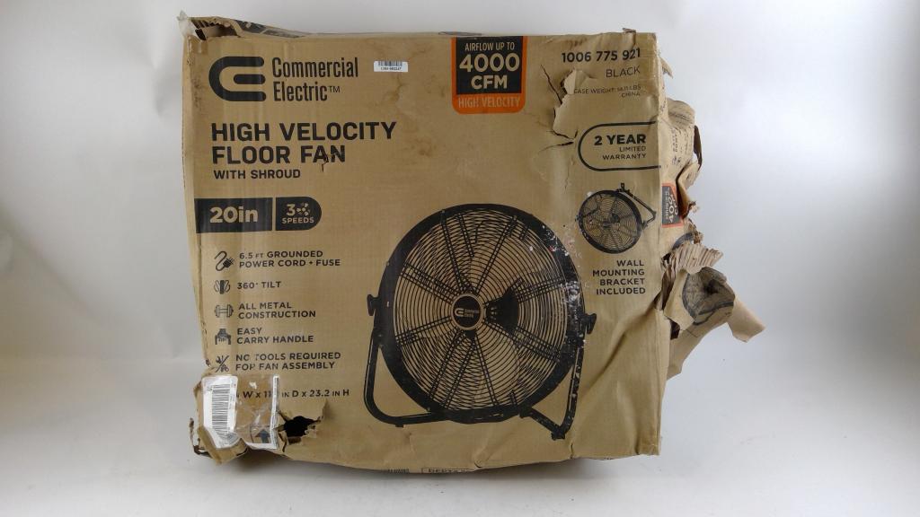 Commercial Electric High Velocity Floor Fan