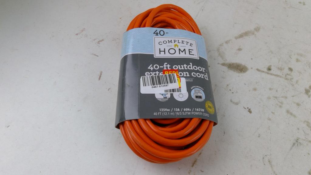 Complete Home 40ft Outdoor Extension Cord