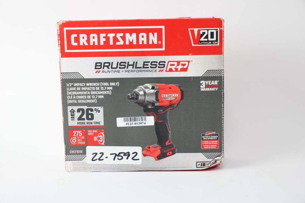 Craftsman 1/2" Impact Wrench, CMCF921B Property Room