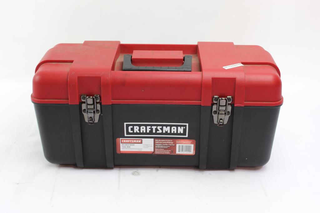 Craftsman 20" Toolbox With Craftsman, Stanley And More Various Tools