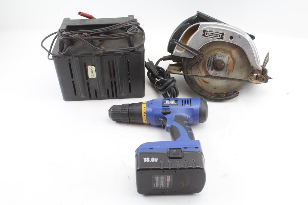 Craftsman 315.11850 Circular Saw, Drill, Battery Charger 3 Items