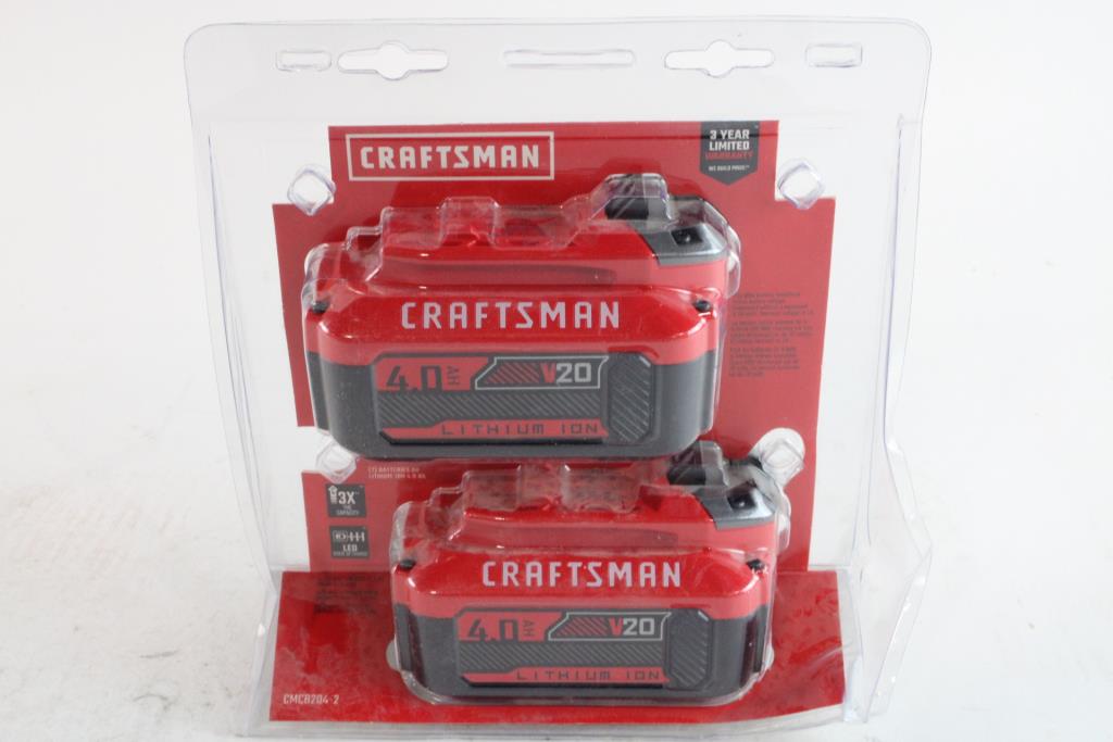 Craftsman 4.0 AH Tool Batteries 2Pack Property Room