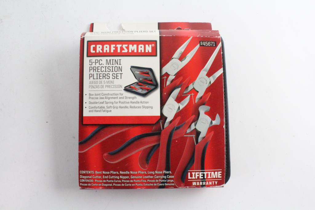 Craftsman 5Piece Mini Precision Pliers Set Property Room
