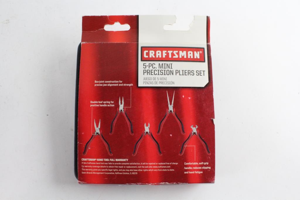 Craftsman 5Piece Mini Precision Pliers Set Property Room