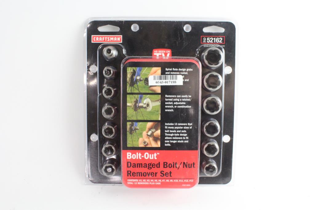 Craftsman BoltOut Damaged Bolt/ Nut Remover Set Property Room