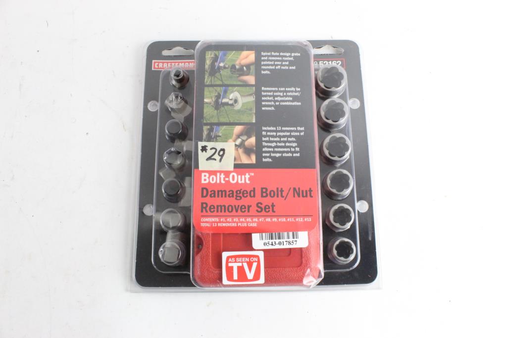 Craftsman BoltOut Damaged Bolt/Nut Remover Set Property Room