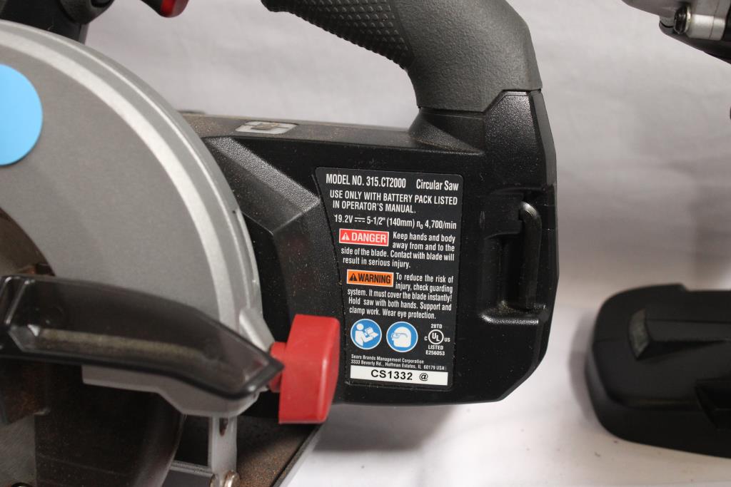 Craftsman Circular Saw, Craftsman Reciprocating Saw, + 5 Items