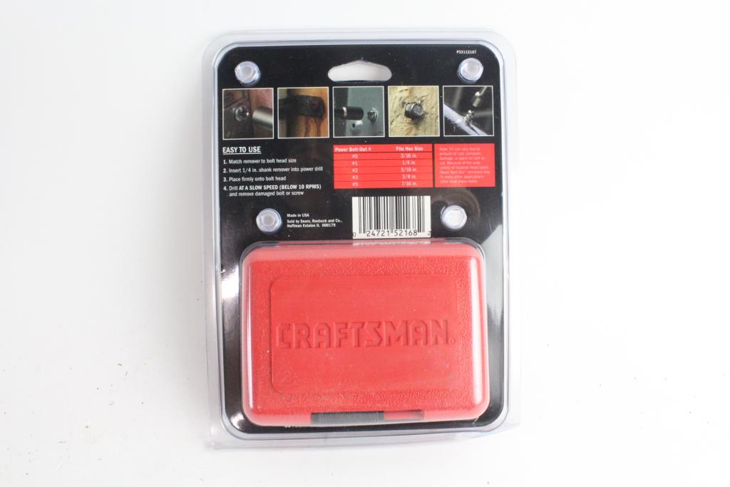 Craftsman Power BoltOut Damaged Bolt/Screw Remover Set Property Room
