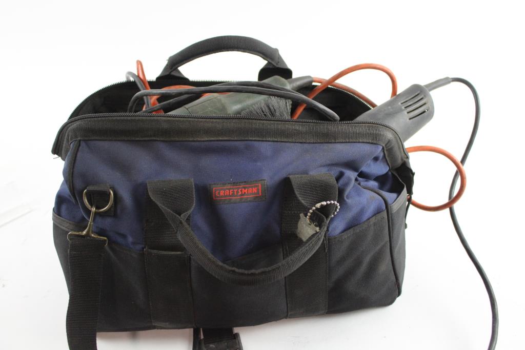 Craftsman Tool Bag With 2 Angle Grinders And Hand Tools 20 Pieces Craftsman Tool Bag With 2 Angle Grinders And Hand Tools 20 Pieces
