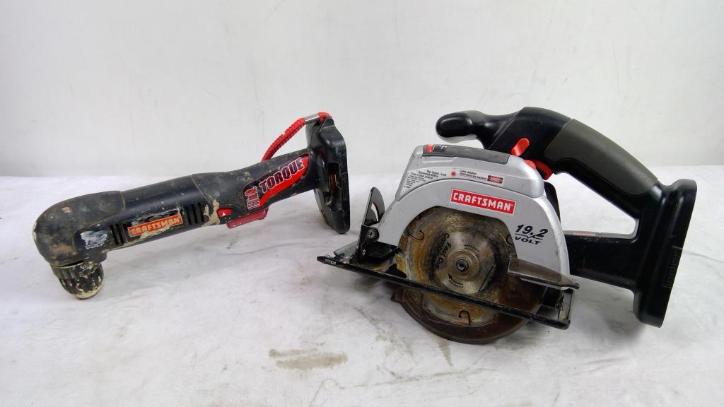 Craftsman Trim Saw, And 3/8" Drill/Driver, 2 Pieces