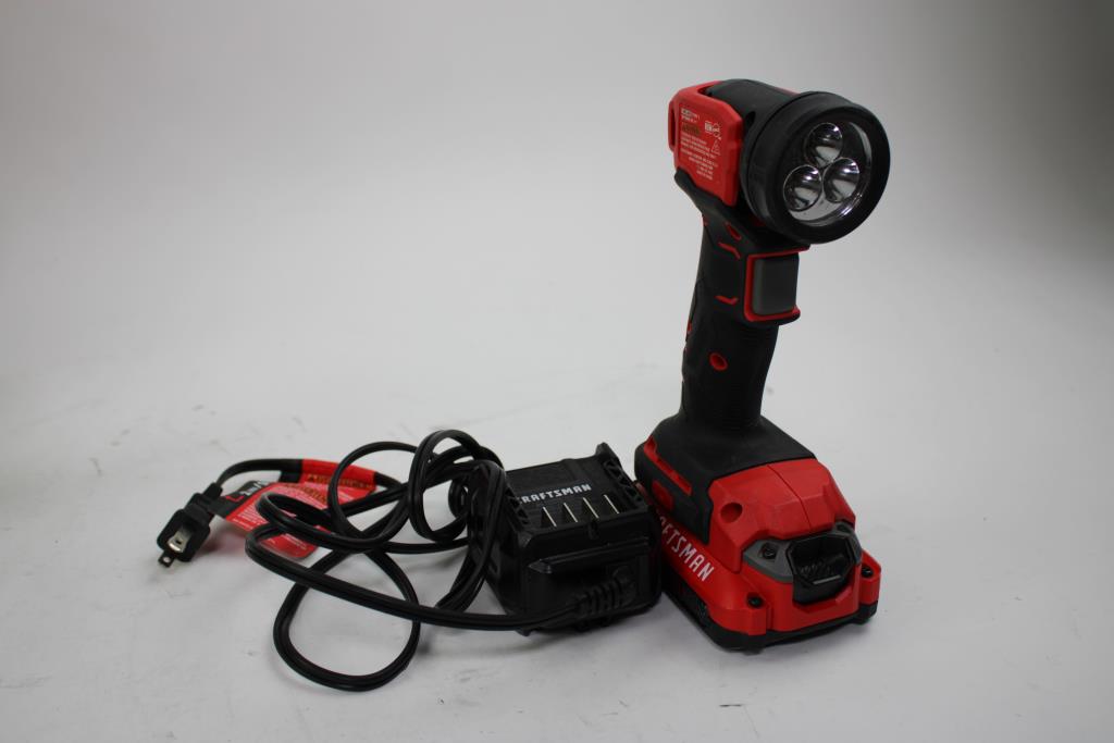 Craftsman Work Light, Ryobi 1/4" Impact Driver, Craftsman Charger, 3 Pieces