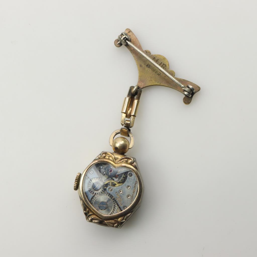 Crawford 10kt GF Vintage Watch Pin | Property Room