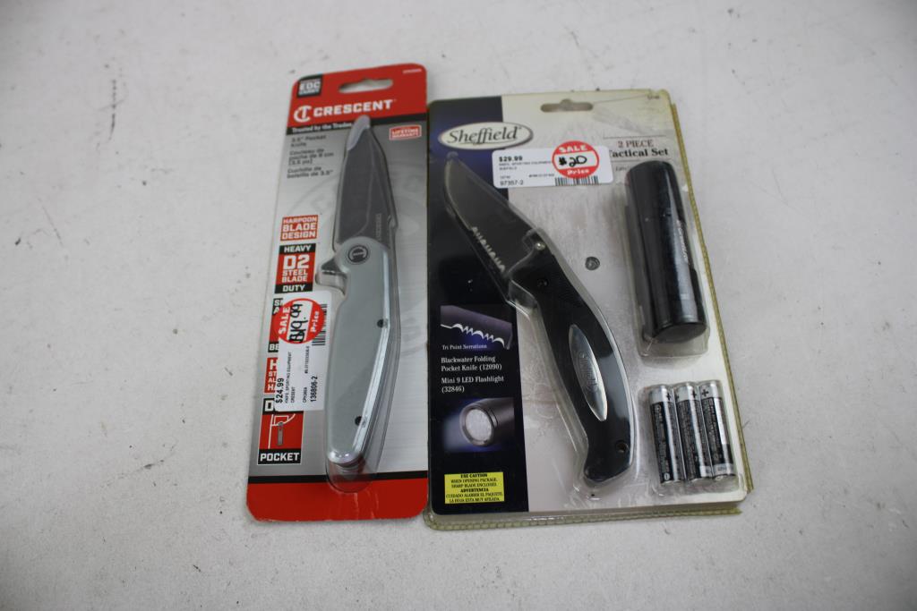 Crescent, Browning, And More Knives, Bulk Lot, 4 Pieces