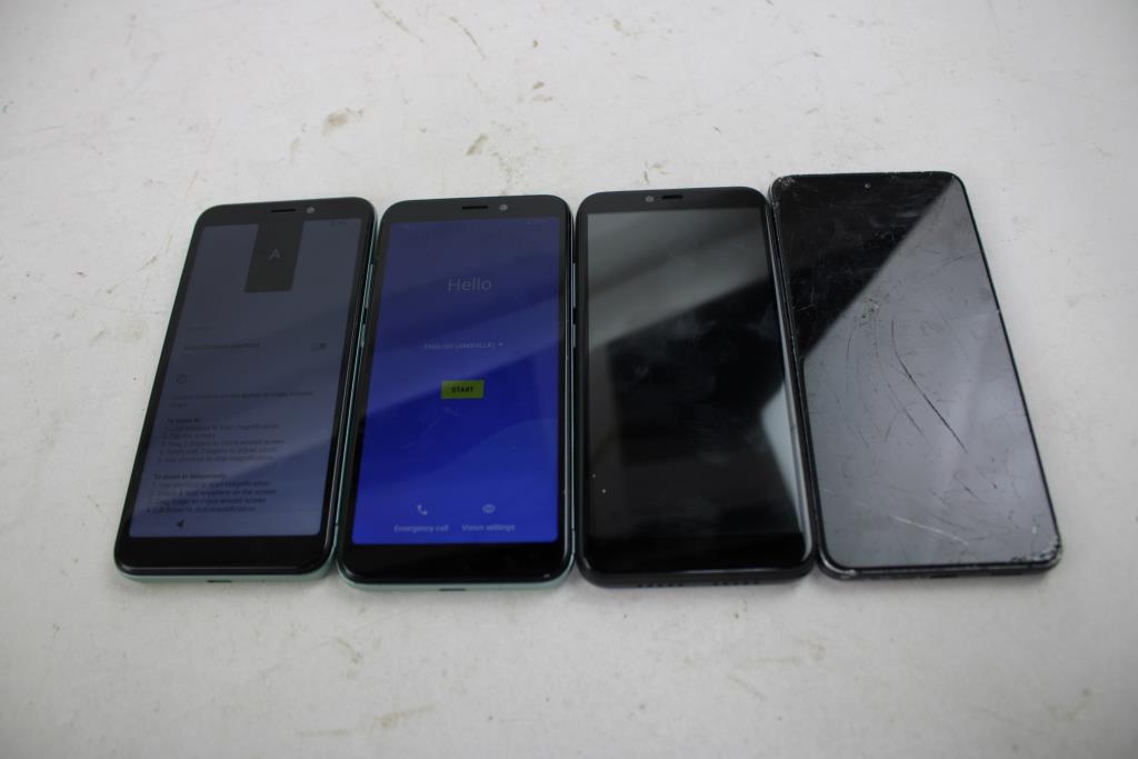 Cricket, Foxx, Samsung Cell Phone Lot, 4 Pieces, Sold For Parts
