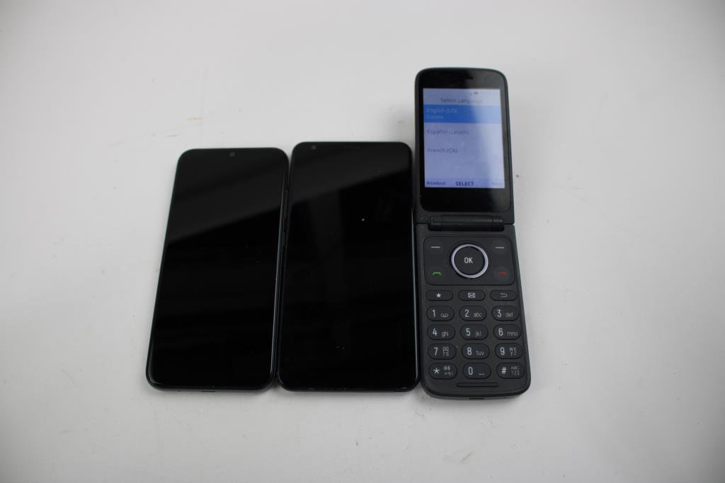 Cricket, TCL, BLU Cell Phone Lot, 3 Pieces, Sold For Parts