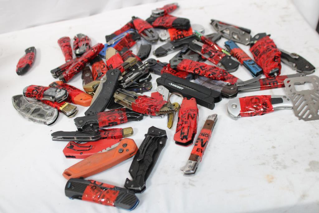 CRKT, Red Dawn, Camillus And Other Knives, 55 Pieces