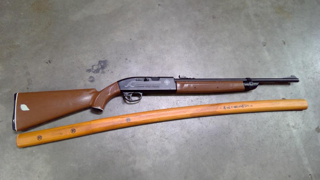 Crosman 2100 Classic .177 BB Rifle, And 39" Sword With Wooden Sheath