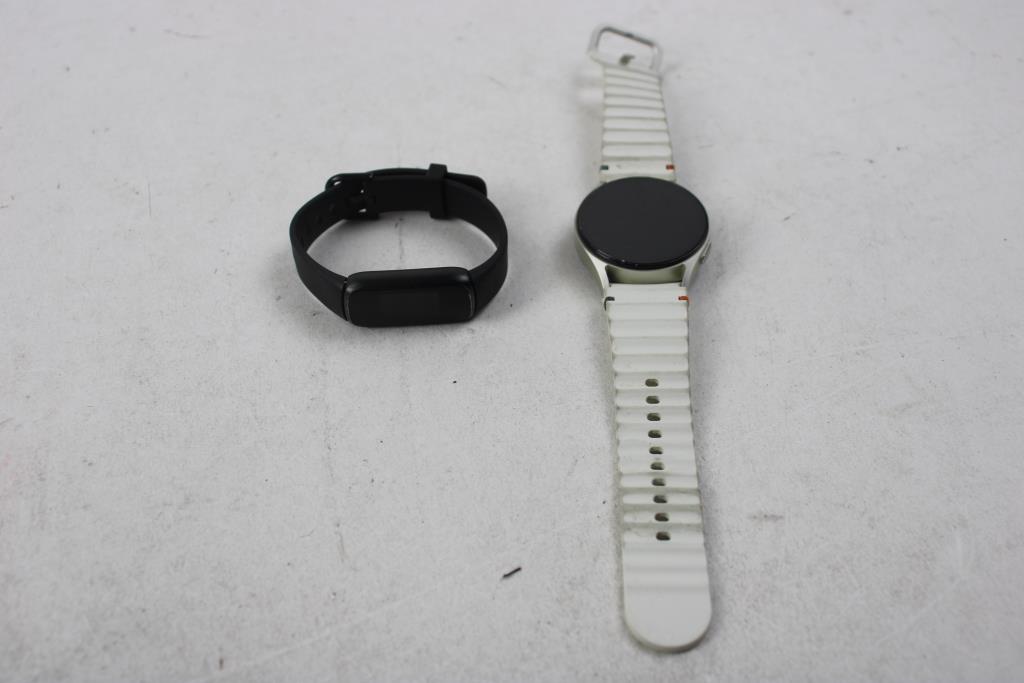 Cubie Blue Alarm Clock, Samsung Smart Watch, Fitbit