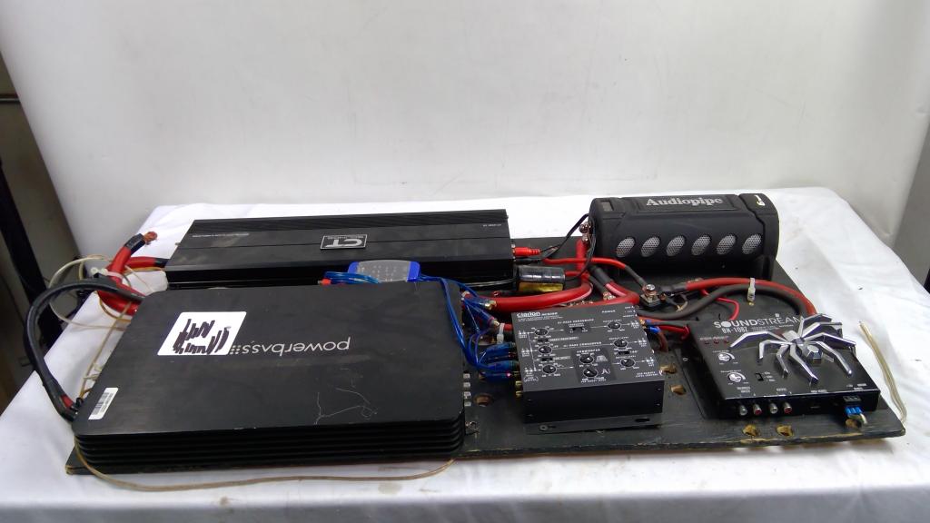 Custom Amplifier Rack - Clarion 3-Way Audio Crossover, CT Sounds Amp, And More