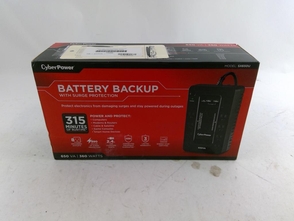 Cyberpower Battery Backup With Surge Protection
