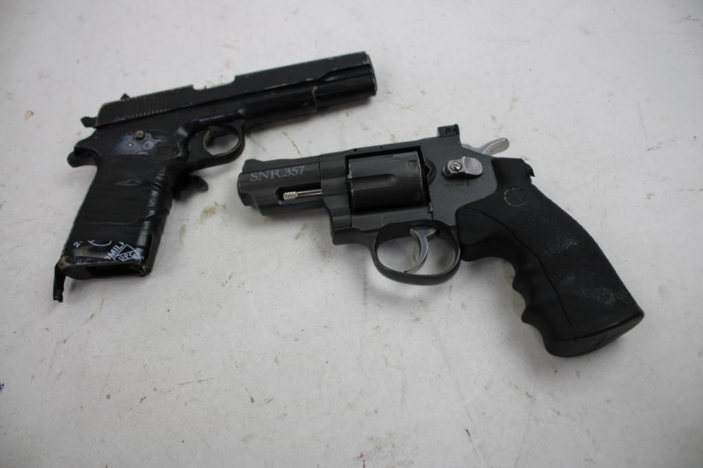 Daisy Powerline 5501, KWC, Crosman SNR .357 Air Pistols, 3 Pieces